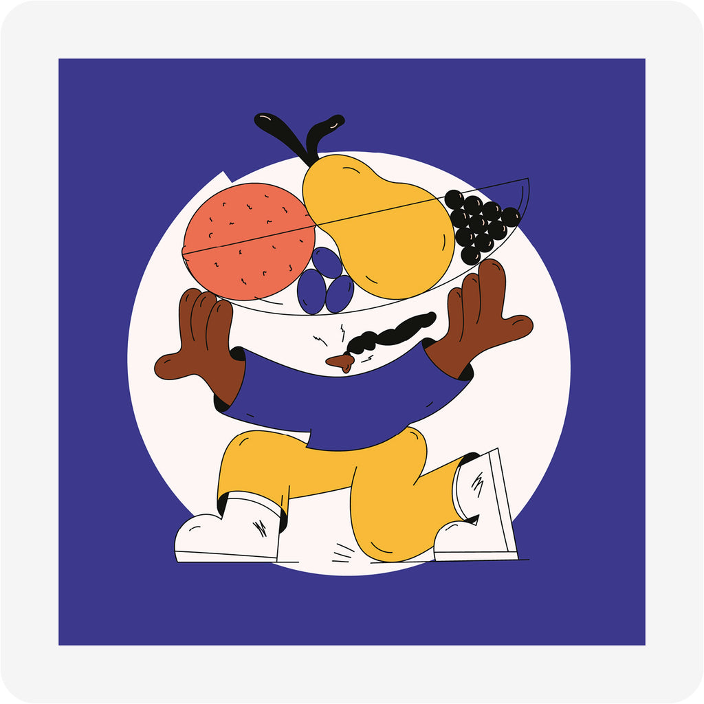 Girl with fruit – dark